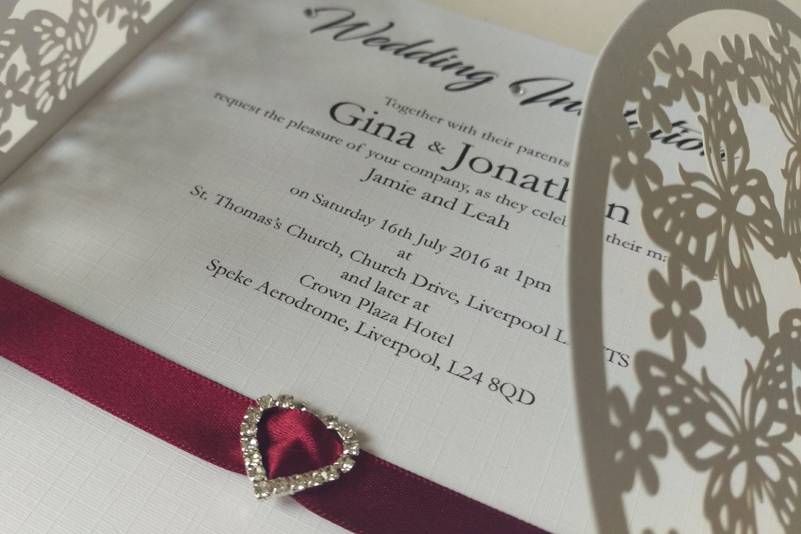 Wedding Invitation Card Ruby