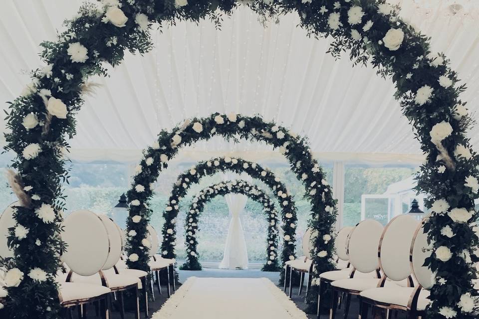 Fresh Flower Aisle Arches