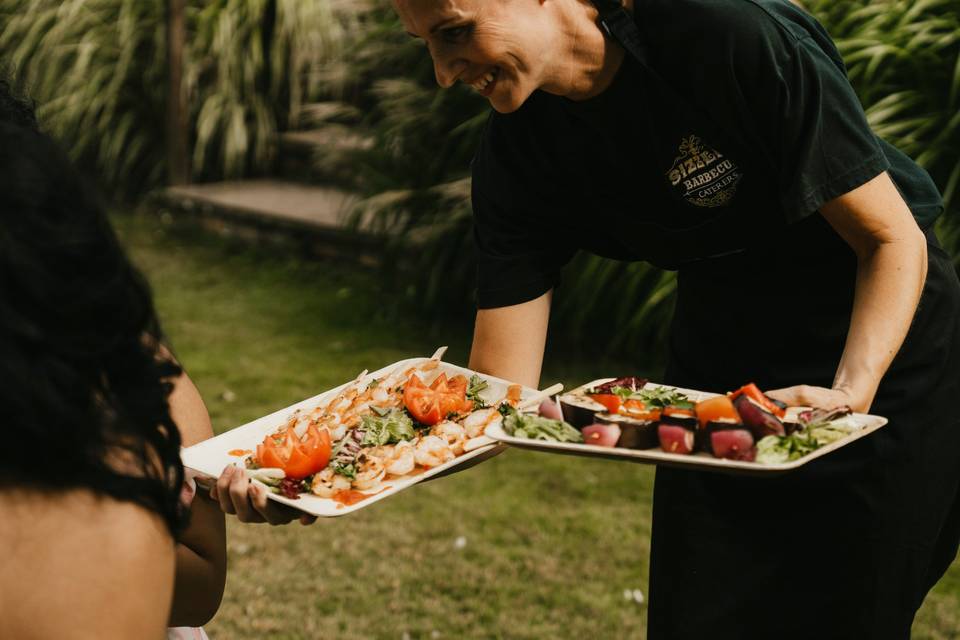 Canapés served