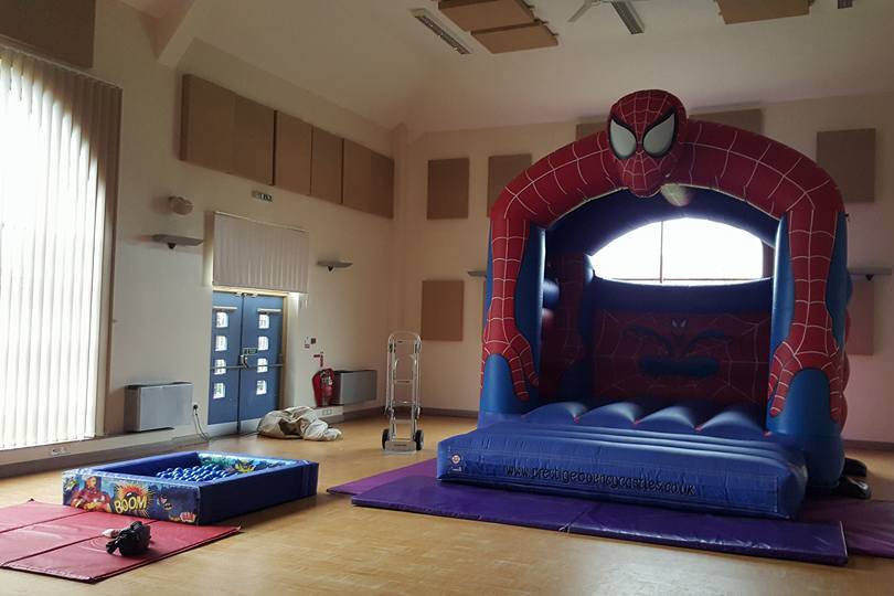 Large venue with bouncy castle