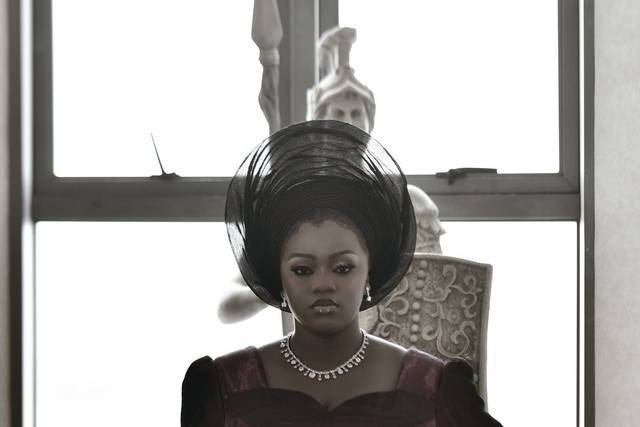 Bride in her traditional outfi