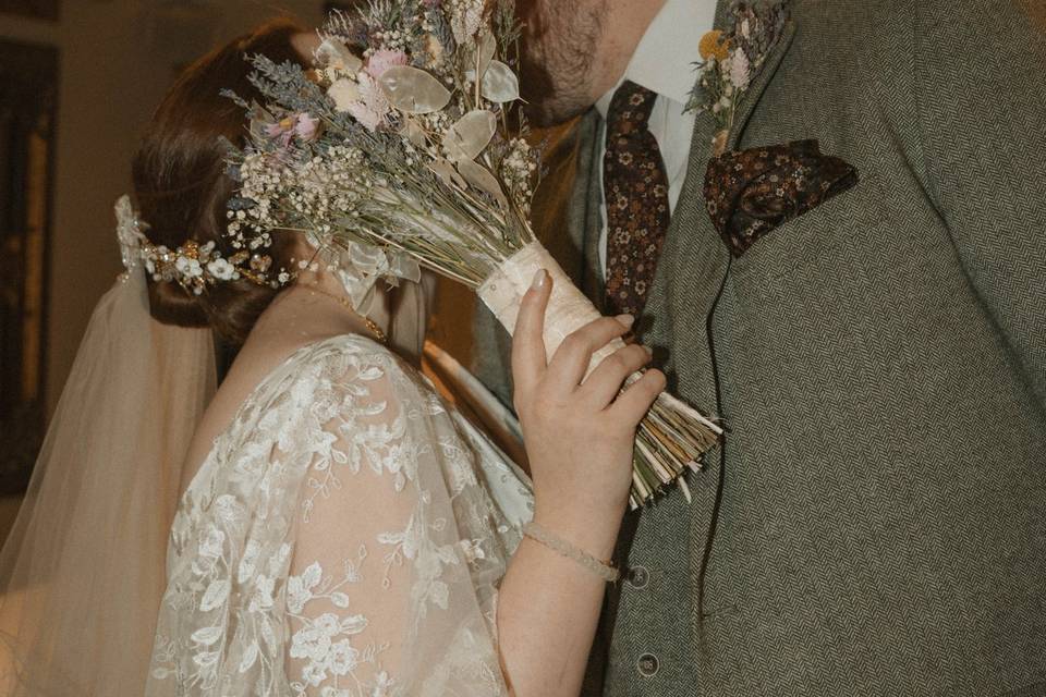 Showing off the bouquet