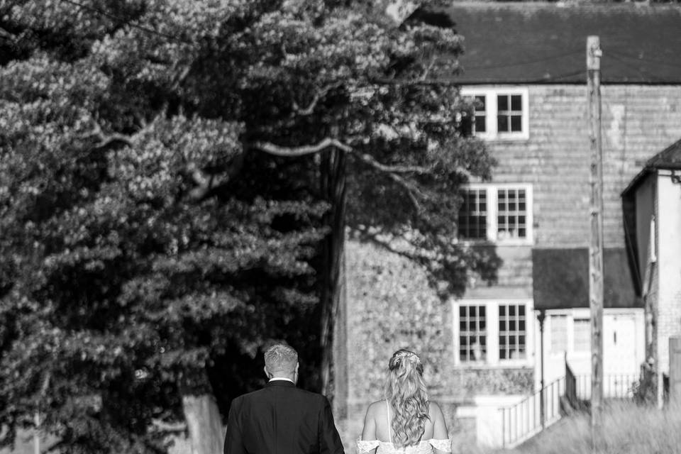 Walking couple