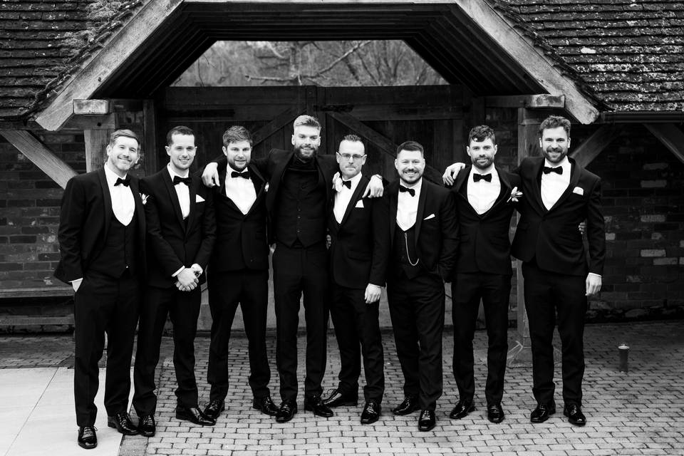 Groom with groomsmen