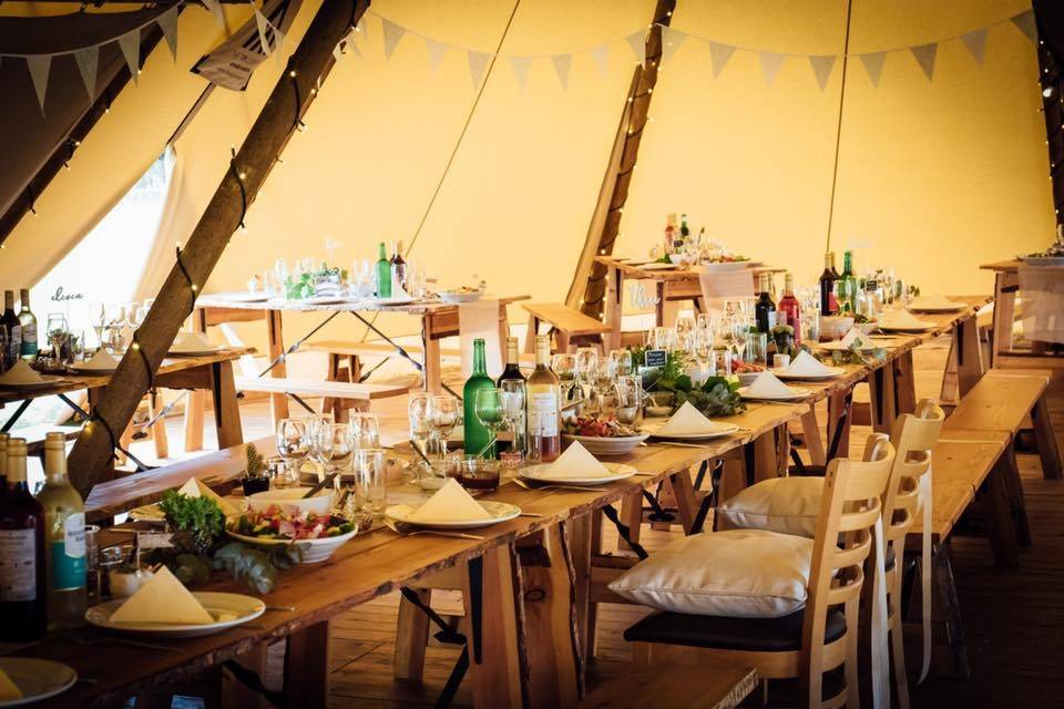 Rustic tipi wedding