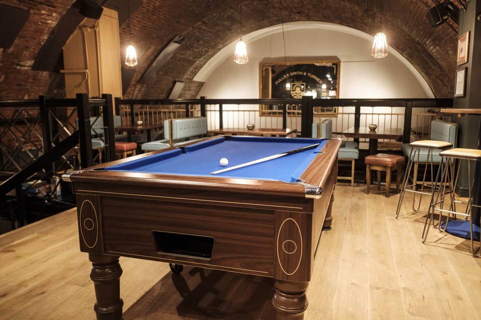 Mezzanine with pool table