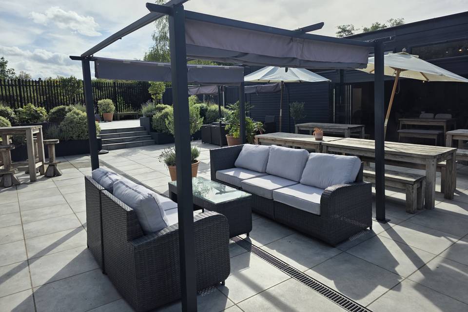 Rattan furniture outside