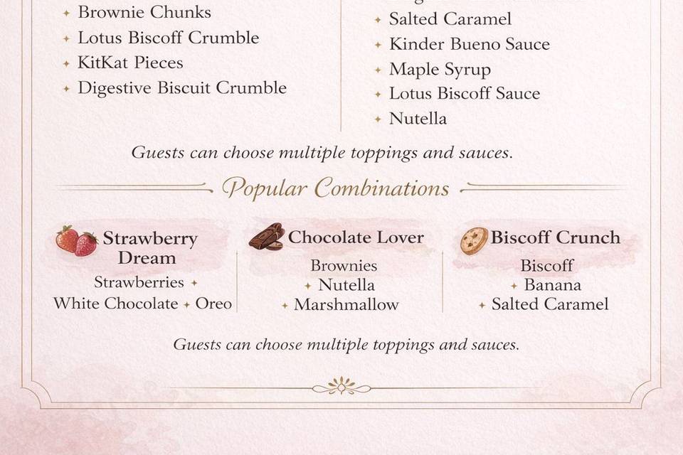 Sample Menu