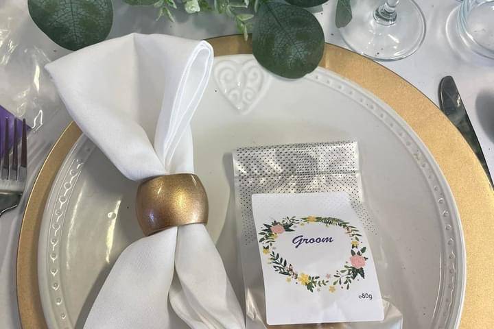 Groom's place setting