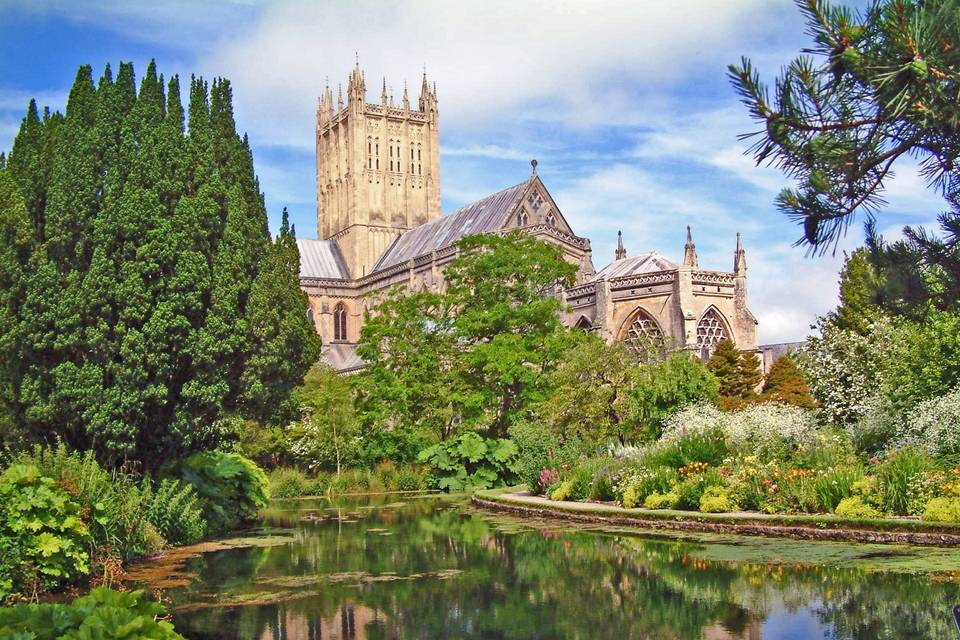 Cathedral view in well pools