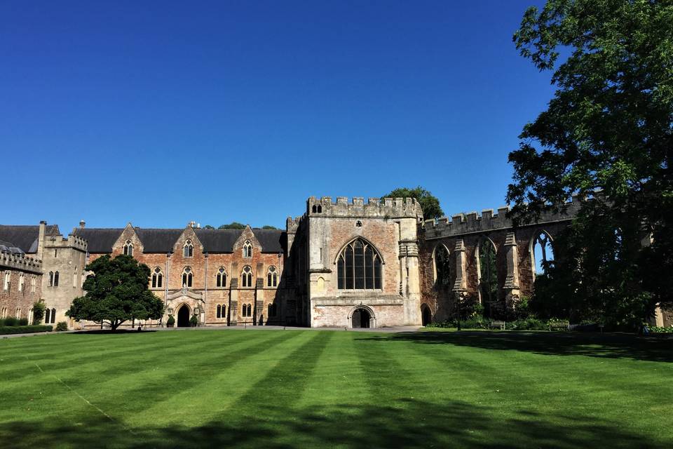 View over the croquet lawn