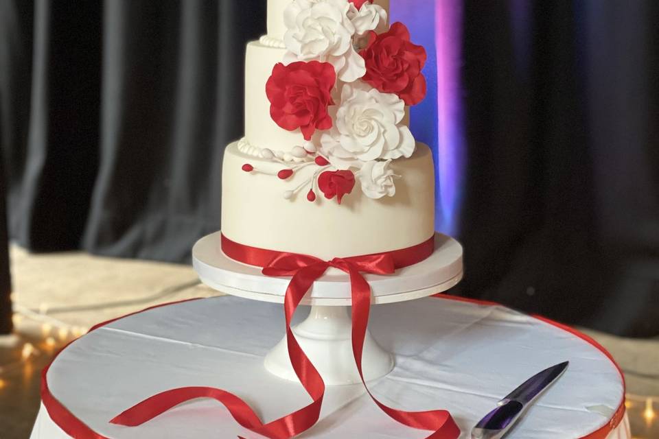 Red and white bouquet