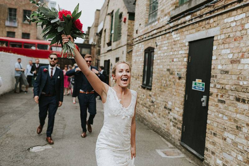 Happy bride