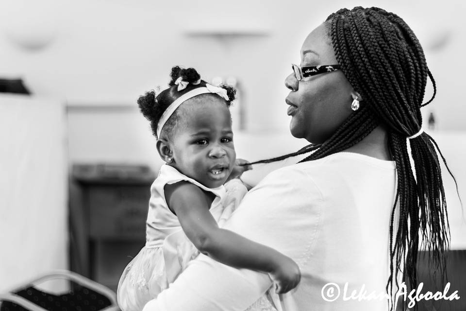 Mother and daughter portrait