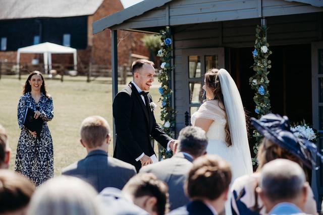 Outdoor wedding ceremony
