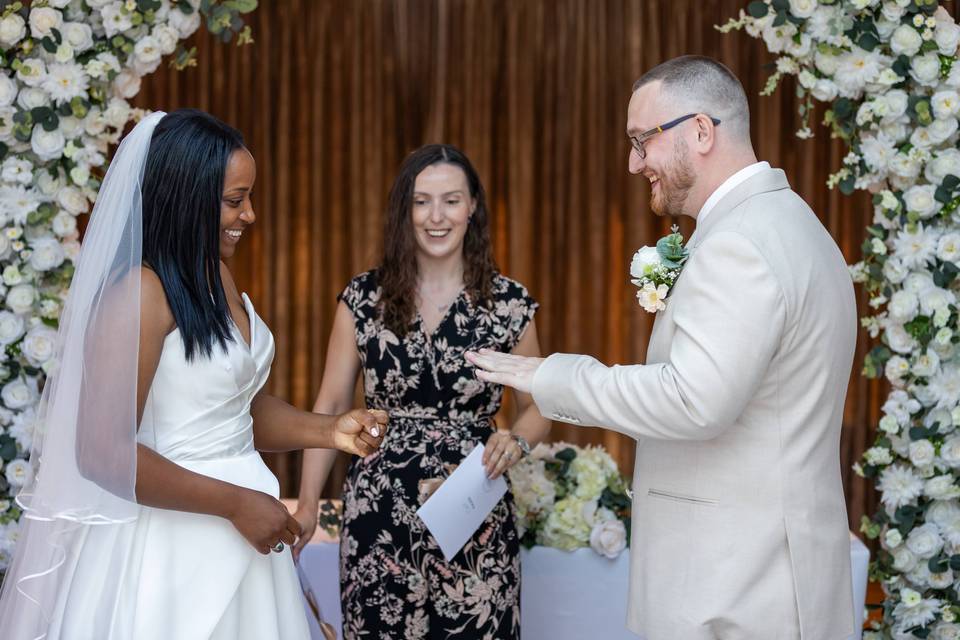 Fun relaxed ceremony