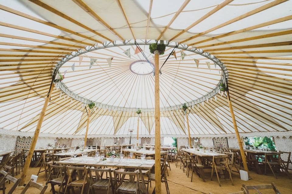 Marquee Hire Hooe's Yurts 2