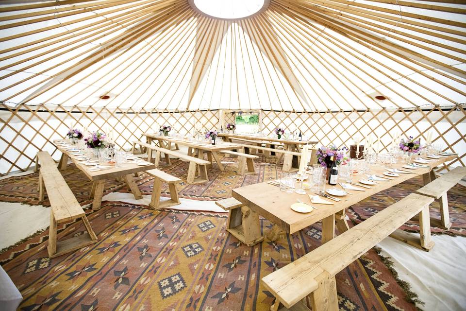 Marquee Hire Hooe's Yurts 8