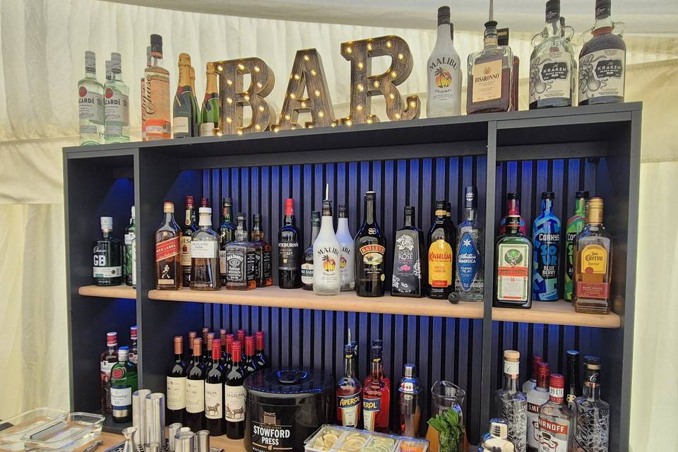 Indoor back bar
