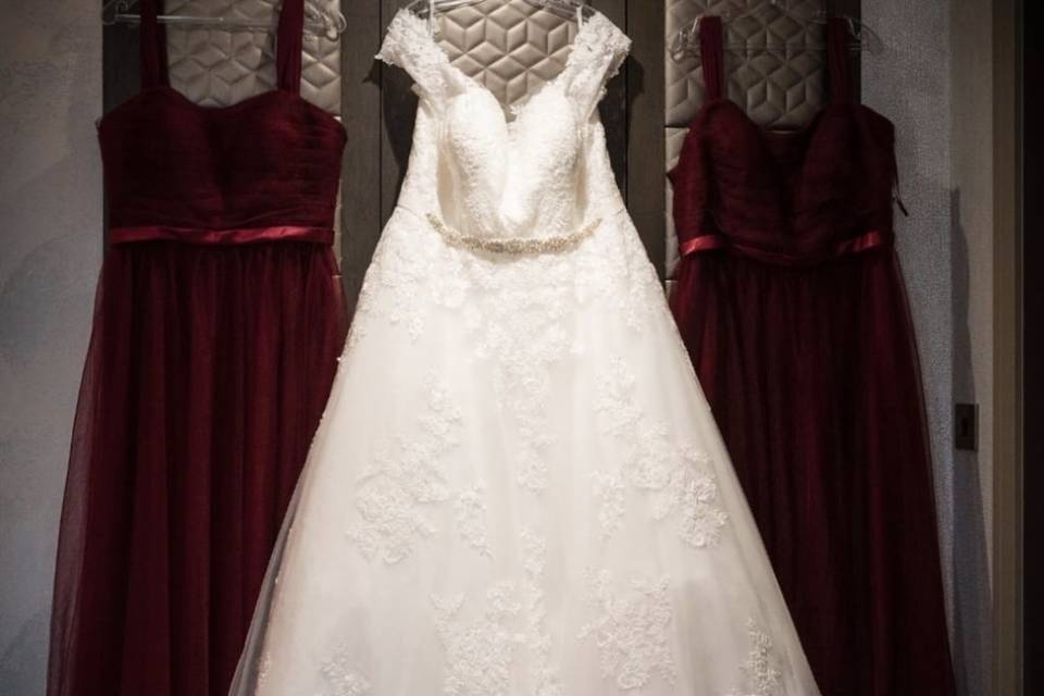 Displaying the gowns