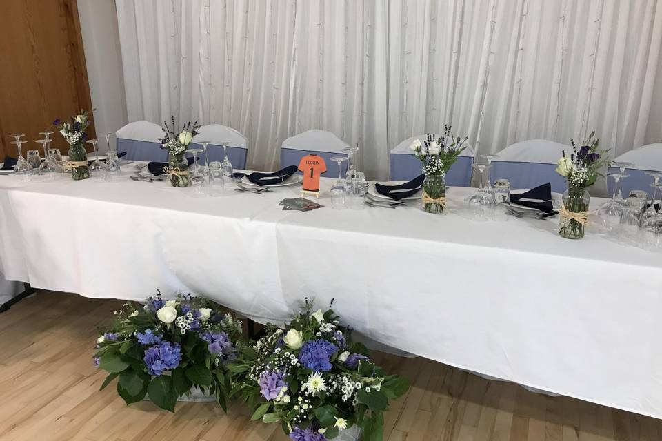 Top table for wedding party