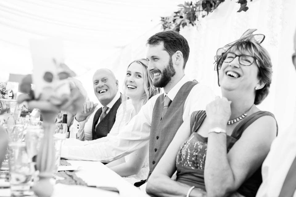 Top table laughter