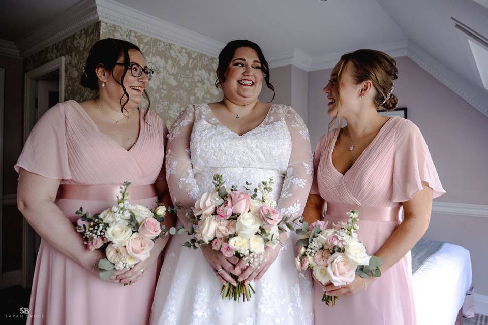 Bride and maids