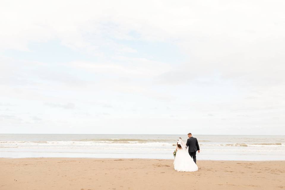 Newlyweds on the Beach