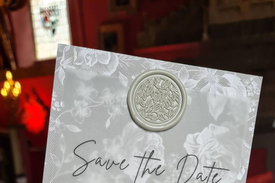 Wax seal Save the Date
