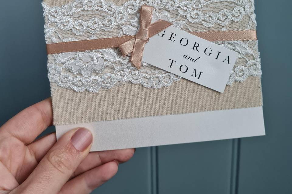 Burlap and lace