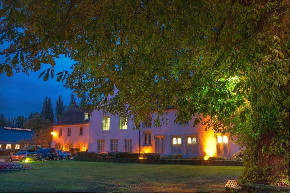 Ware Priory at night