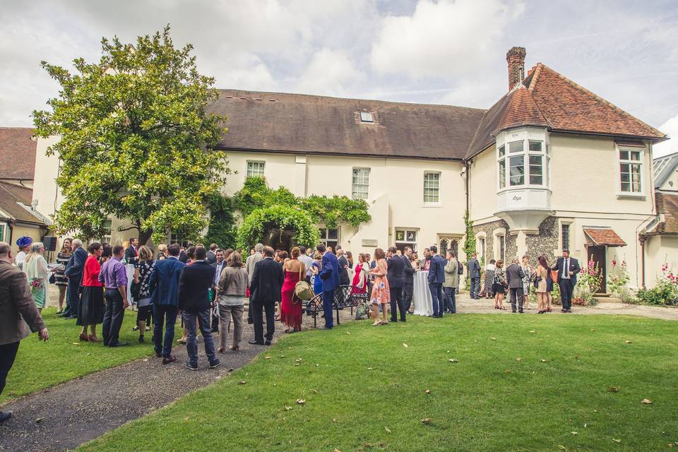 Guests outside Ware Priory