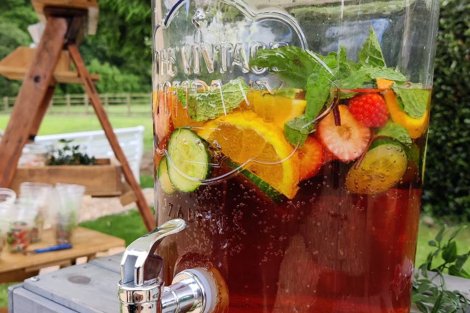 Pimm's welcome drinks