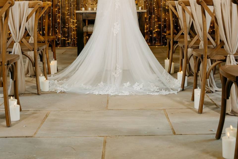 Bride in Dove Barn