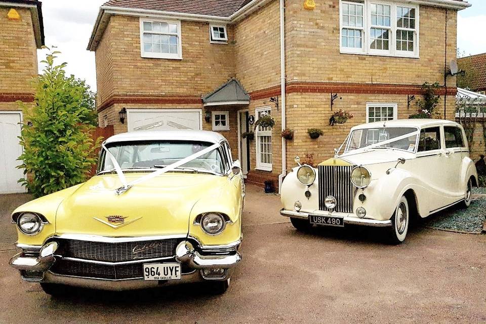 1956 Cadillac Sedan Primrose and 1953 Rolls-Royce Wraith Limousine