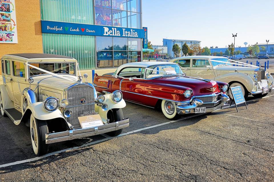 1930 Pierce-Arrow, 1956 Cadillac and 2954 Rolls-Royce