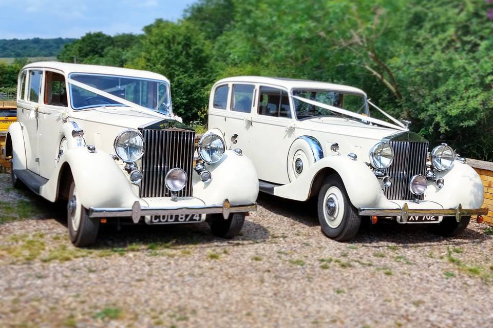 Our two 1939 Rolls-Royce Wraith Limousines