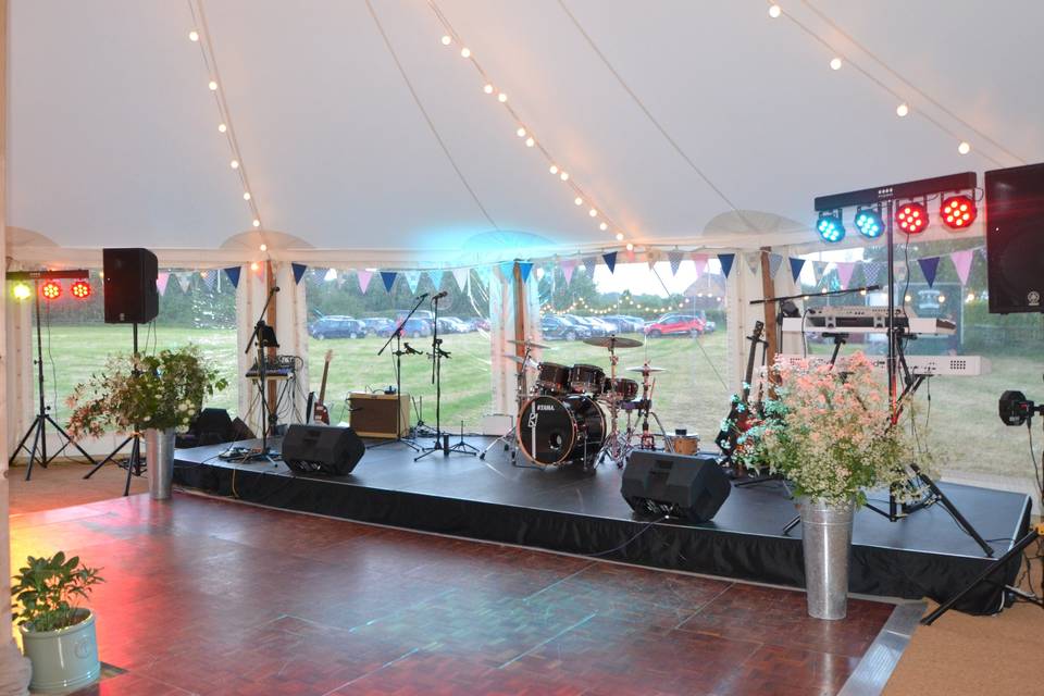 Marquee stage and dance floor