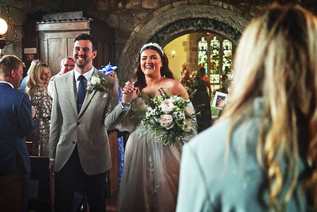 Walking down the isle