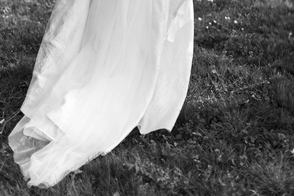 Black and white bride