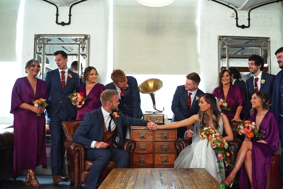 Wedding party celebrations