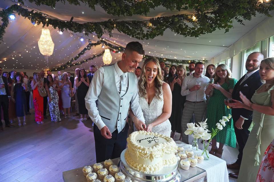 Cutting the cake