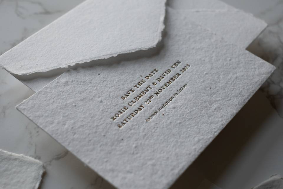 Handmade Paper with Gold Foil