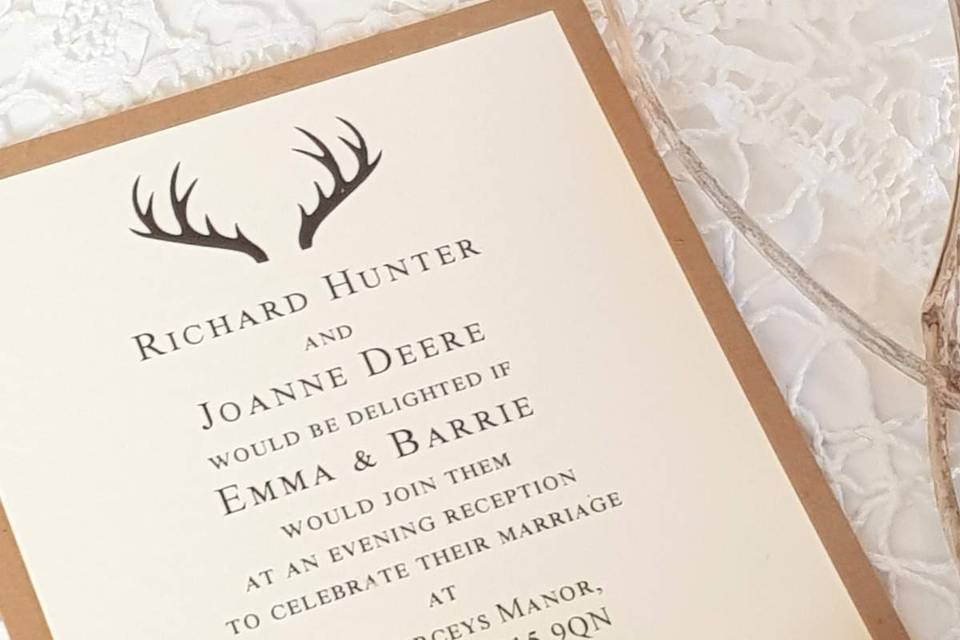 Wax seal wedding invite