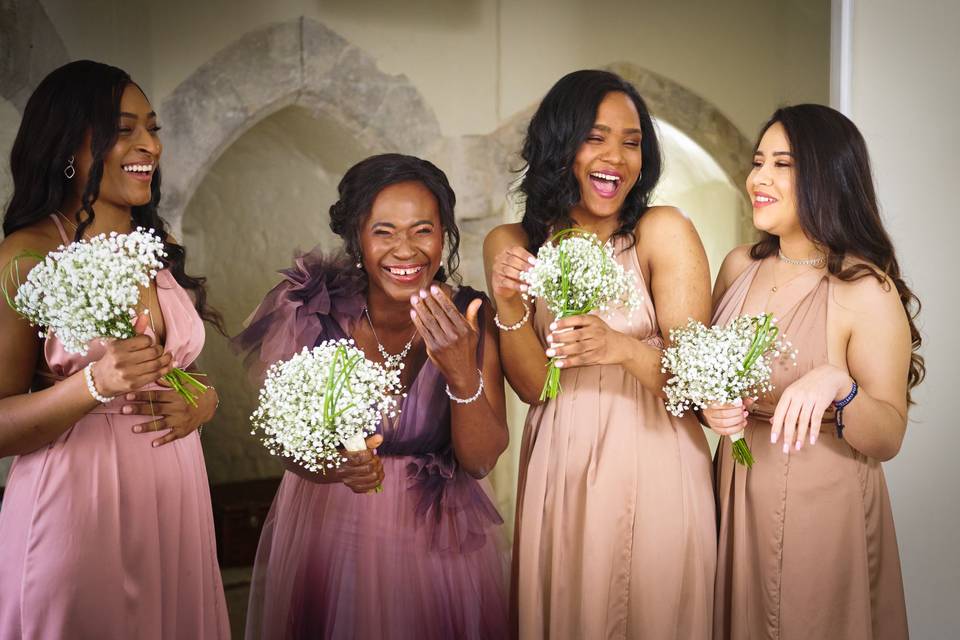 Bridesmaids at Farnham Castle