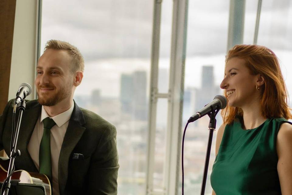 Acoustic duo at the Shard