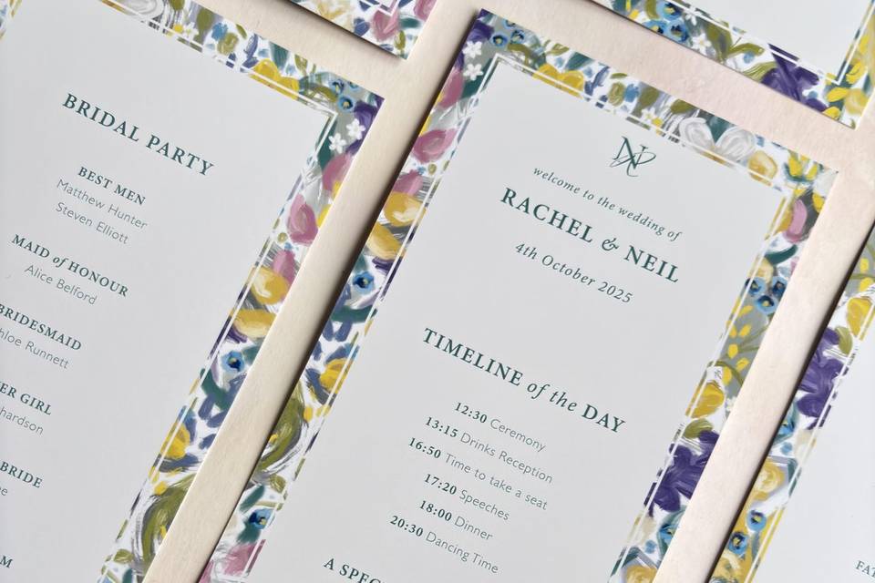 Bespoke wedding stationery