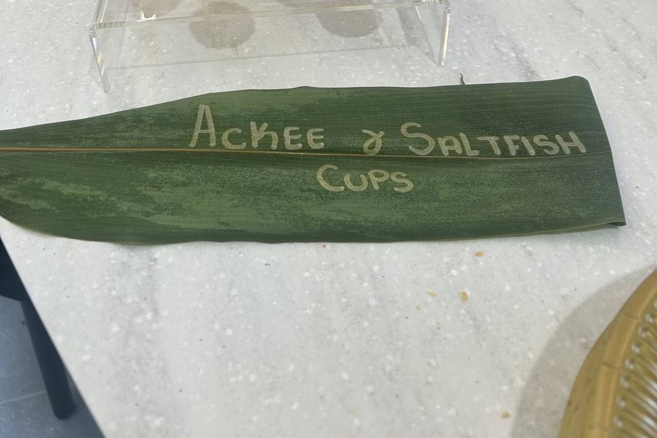 Ackee + Saltfish Cups