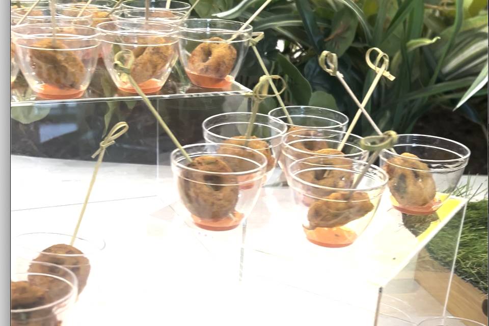 Saltfish fritters +Chilli jam