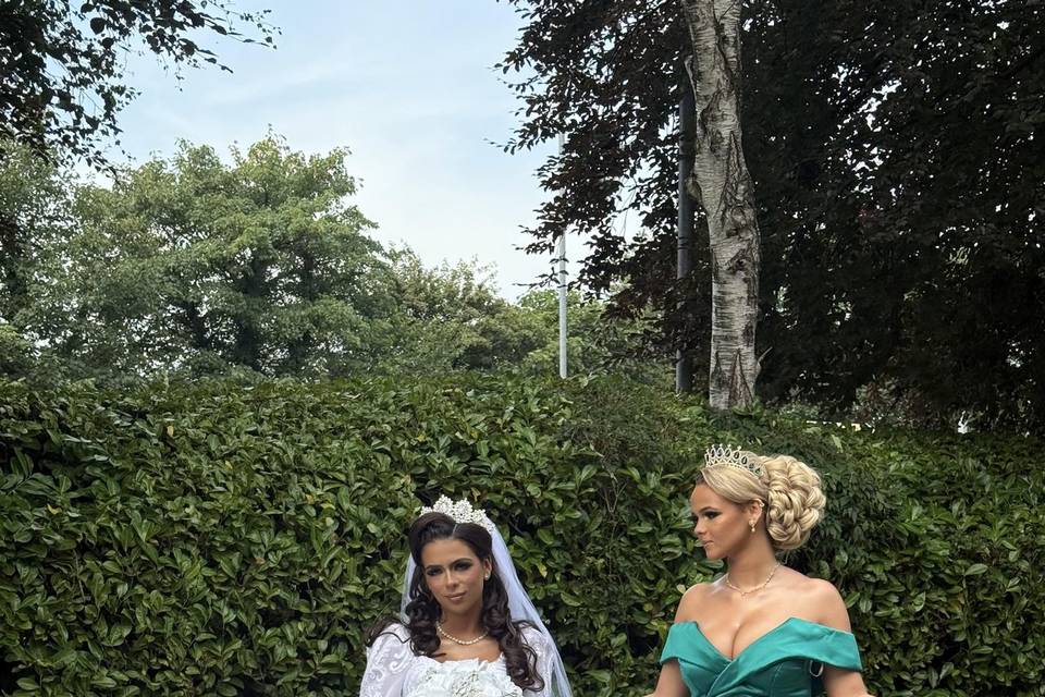Beautiful Bride and Best Woman